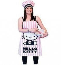 Pink Stripped Official Hello Kitty Apron & Hat Pink Stripped Official Hello Kitty Apron & Hat