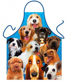 Funny Lots of Dogs Novelty Kitchen Apron