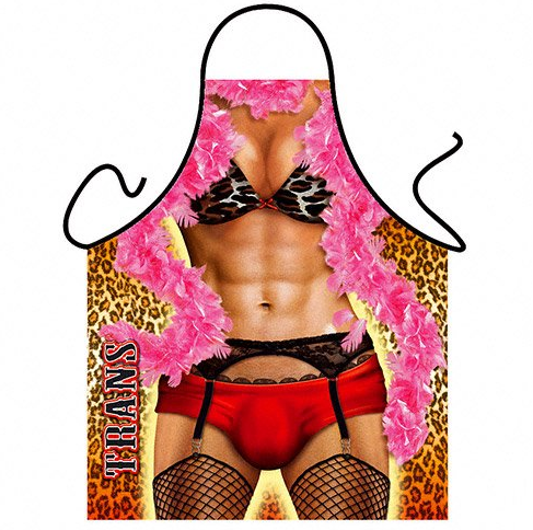 Funny Transgender Unisex Polyester Apron