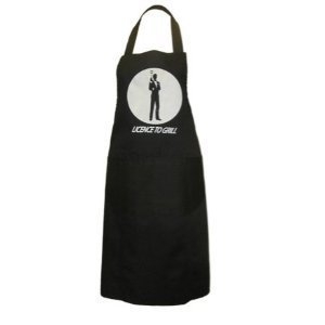 James Bond License to Grill Black Novelty Apron