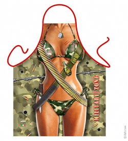 Steamy Bikini Ladies Naked Army Apron