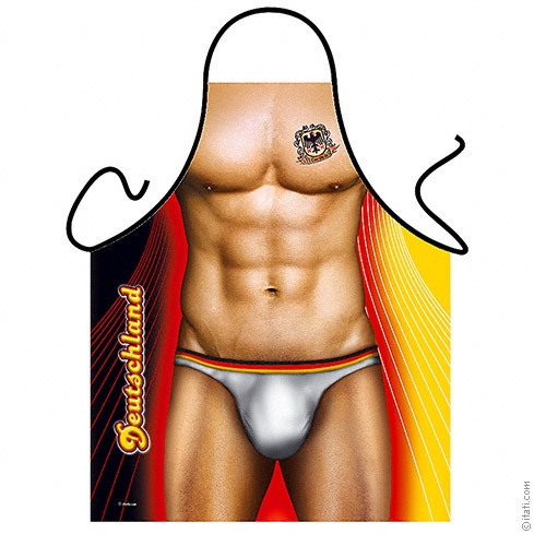 German Stud In Pants Hilarious Mens Apron