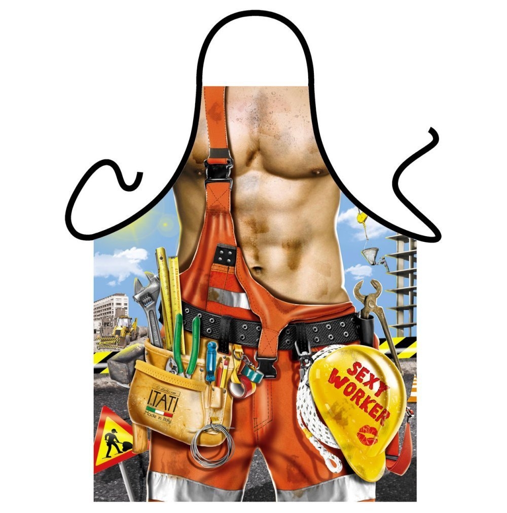 Hunky Builder Mens Sexy Novelty Apron