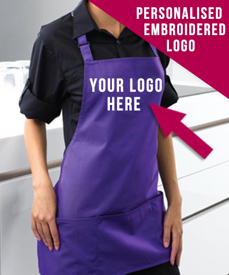 Premium Combination Bibbed Apron With Embroidered Company Logo