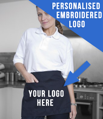 Premium Quality Half Bar Apron with Embroidered Company Logo