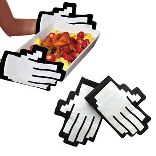 Novelty Gaming Pixel Hands Oven Gloves