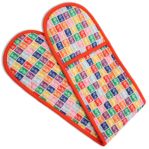 Stamp Collection Multi Coloured Novelty Oven Glove