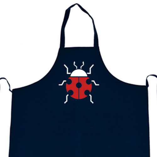 Arty Electrified Ladybird Insect Printed Novelty Apron