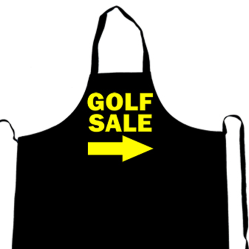 Classic 'Golf Sale' Funny Slogan Apron
