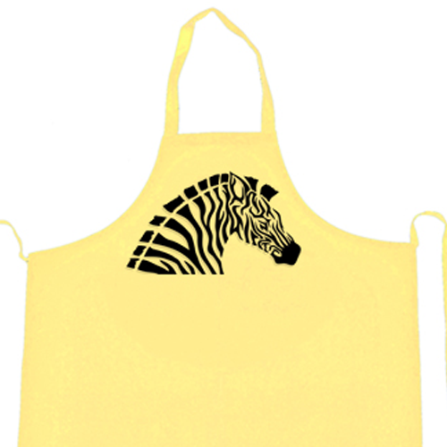 Elegant Zebra Printed Kitchen Apron