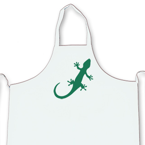 Green Salamander Lizard Printed Cooking Apron