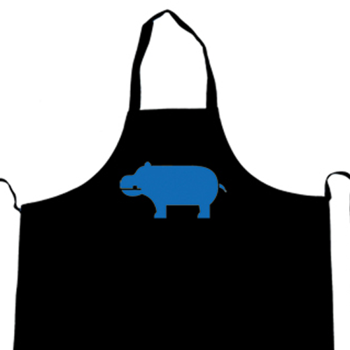 Hungry Blue Hippo Funny Baking Apron