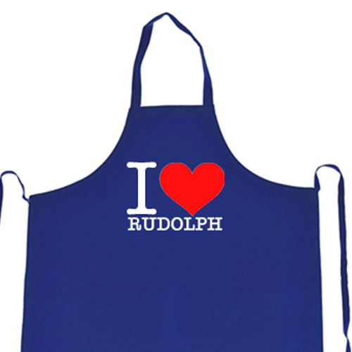 I Love Rudolph the Reindeer Novelty Xmas Apron