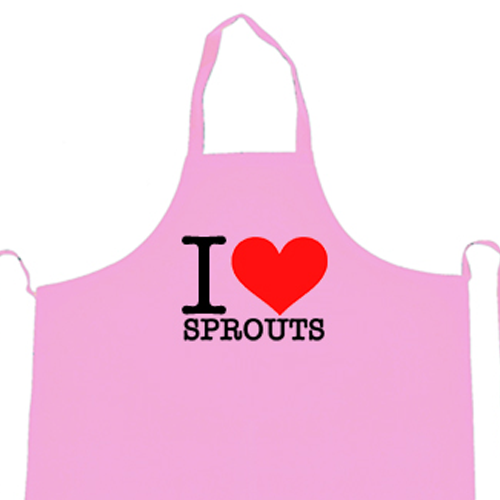 I Love Sprouts Funny Christmas Dinner Joke Apron