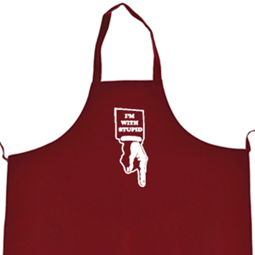 I'm with Stupid 80's Style Hilarious Apron