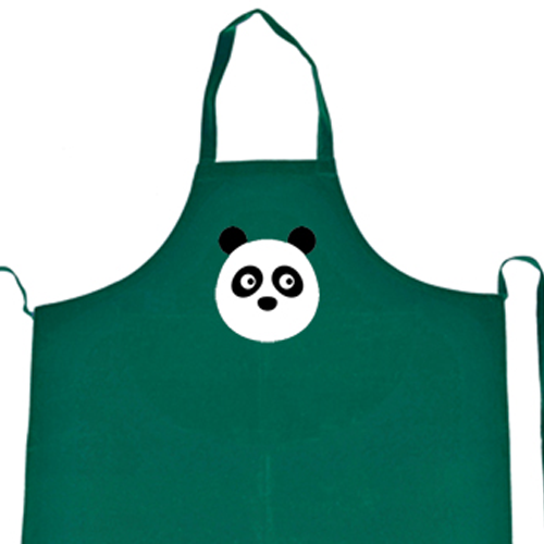 Mouthless Panda Printed Funny Apron