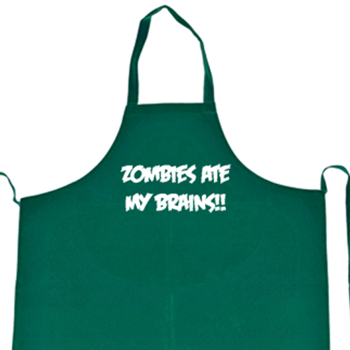 Zombies Ate my Brains Halloween Apron