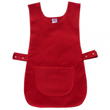 Bright Red Work Tabard Apron with Front Pocket Bright Red Work Tabard Apron with Front Pocket