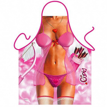 Saucy Cupid Sexy Ladies Pink Novelty Apron Saucy Cupid Sexy Ladies Pink Novelty Apron
