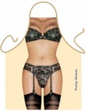 Sexy Woman in Black Seductive Lingerie Apron Sexy Woman in Black Seductive Lingerie Apron