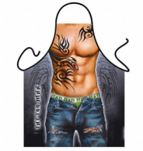 Novelty Mens Hunky Tattoo Apron Novelty Mens Hunky Tattoo Apron