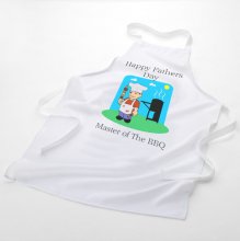 Personalised Master of the BBQ Mens Occasion Day Apron Personalised Master of the BBQ Mens Occasion Day Apron