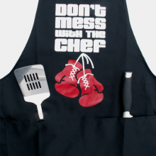 Don't Mess With The Chef Boxing Gloves Black Apron Don't Mess With The Chef Boxing Gloves Black Apron
