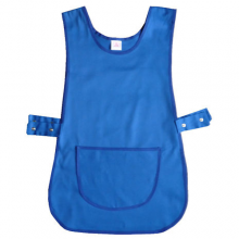 Bright Blue Polycotton Tabard With Front Pocket Bright Blue Polycotton Tabard With Front Pocket