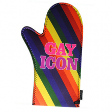 Novelty Gay Icon Striped Oven Glove Novelty Gay Icon Striped Oven Glove
