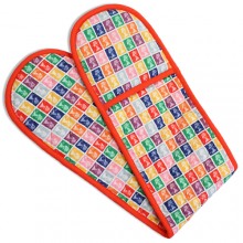 Stamp Collection Multi Coloured Novelty Oven Glove Stamp Collection Multi Coloured Novelty Oven Glove