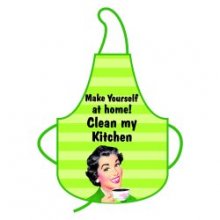 Clean My Kitchen Funny Retro Green Apron Clean My Kitchen Funny Retro Green Apron