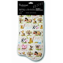 Vintage Style Farmyard Animals Double Oven Glove Vintage Style Farmyard Animals Double Oven Glove