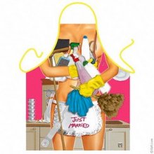 Just Married Stuck in the Home Housewife Apron Just Married Stuck in the Home Housewife Apron