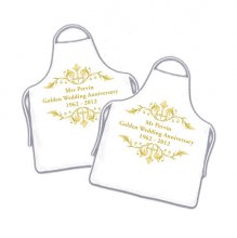 Personalised Couples Golden Anniversary Funky Aprons Personalised Couples Golden Anniversary Funky Aprons