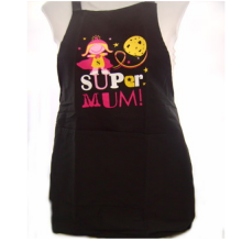 Black Cotton Super Mum Mothers Day Kitchen Apron Black Cotton Super Mum Mothers Day Kitchen Apron
