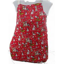 Novelty Dogs Funny Christmas Red Cotton Apron Novelty Dogs Funny Christmas Red Cotton Apron