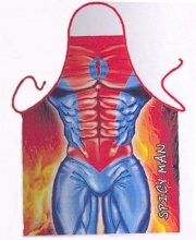 Super Spicy Man Kitchen Hero Novelty Apron Super Spicy Man Kitchen Hero Novelty Apron