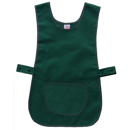 Bottle Green Durable Polycotton Adjustable Tabard Apron - Click Image to Close